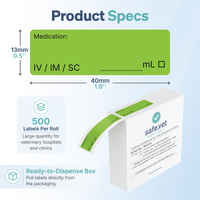 Universal Injectable Blank Syringe Labels