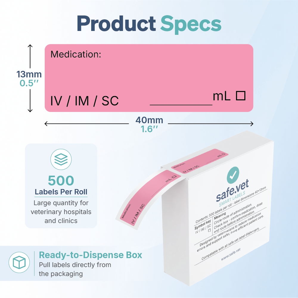 Universal Injectable Blank Syringe Labels