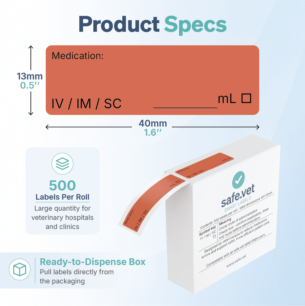 Universal Injectable Blank Syringe Labels