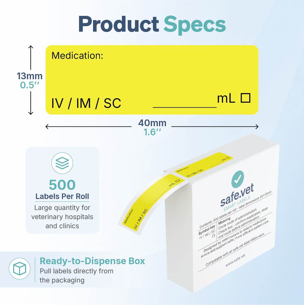 Universal Injectable Blank Syringe Labels