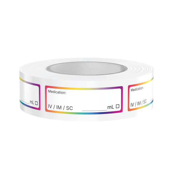 Universal Injectable Blank Syringe Labels