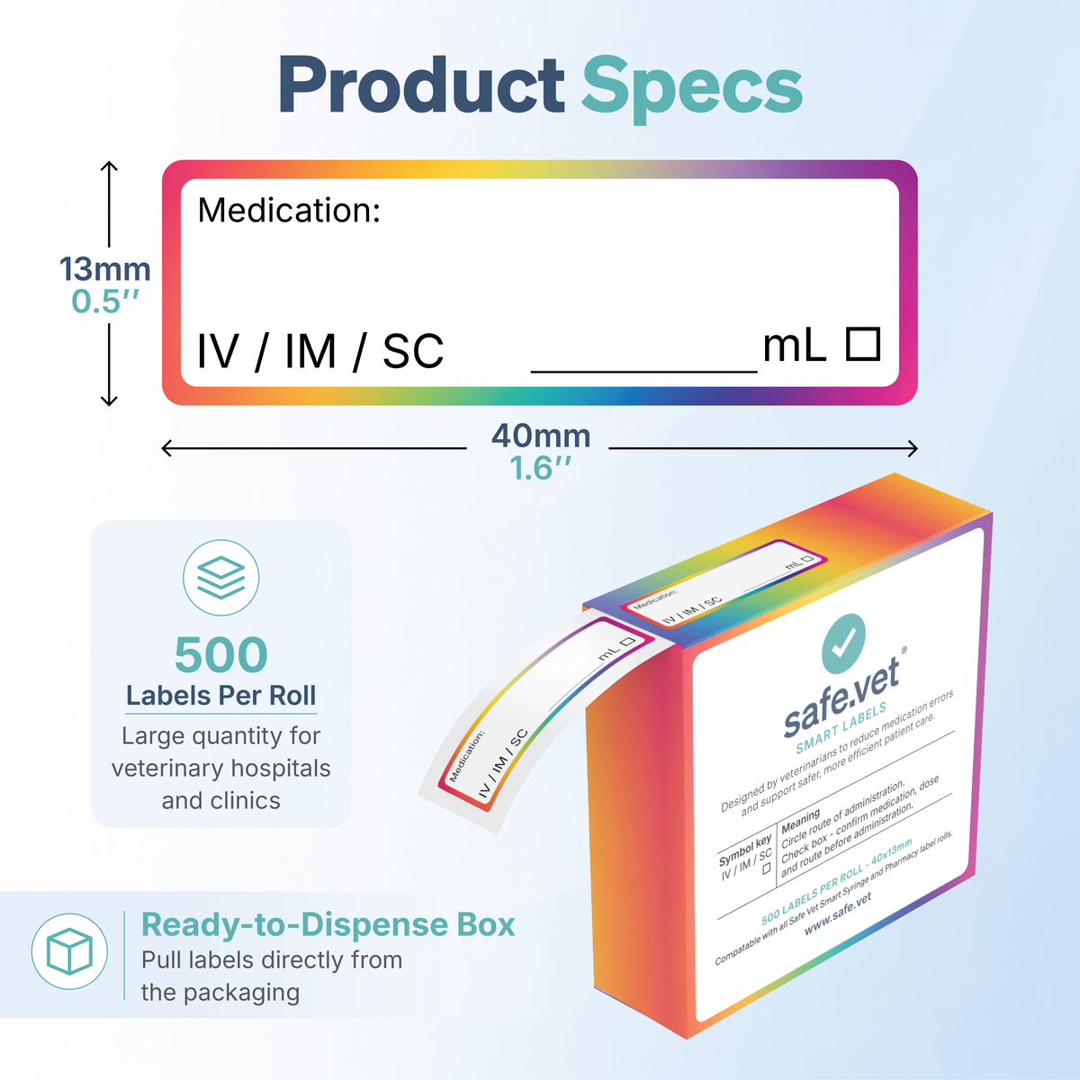 Universal Injectable Blank Syringe Labels