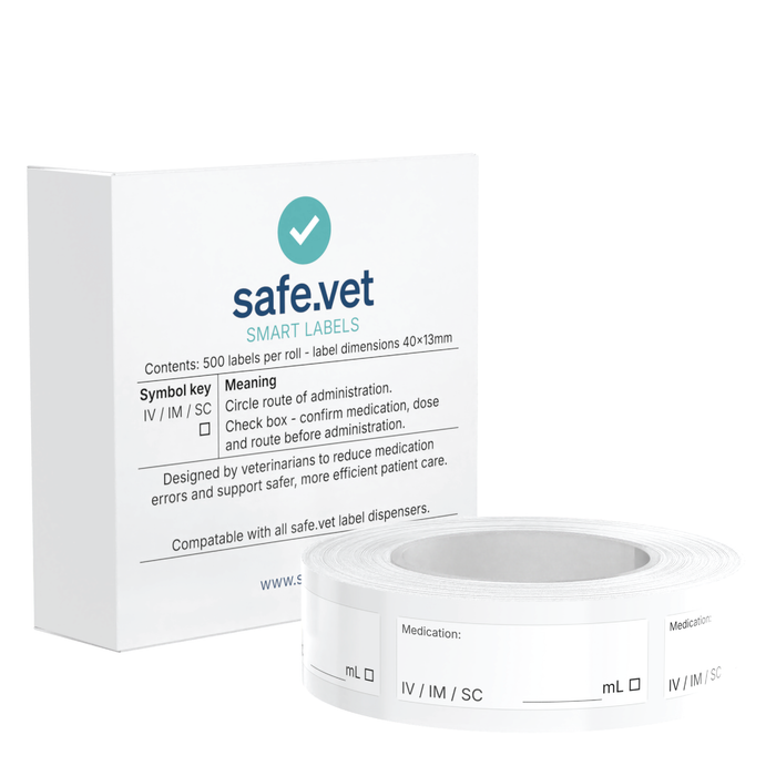 Universal Injectable Blank Syringe Labels