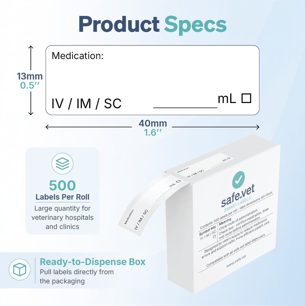 Universal Injectable Blank Syringe Labels