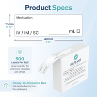 Universal Injectable Blank Syringe Labels