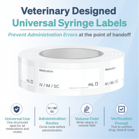 Universal Injectable Blank Syringe Labels
