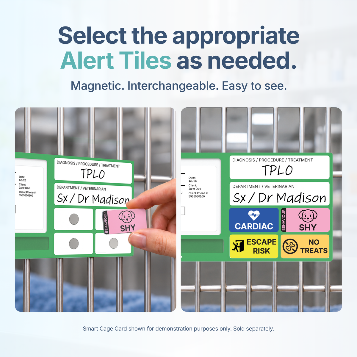 Smart Cage Card Magnetic Alert Tiles
