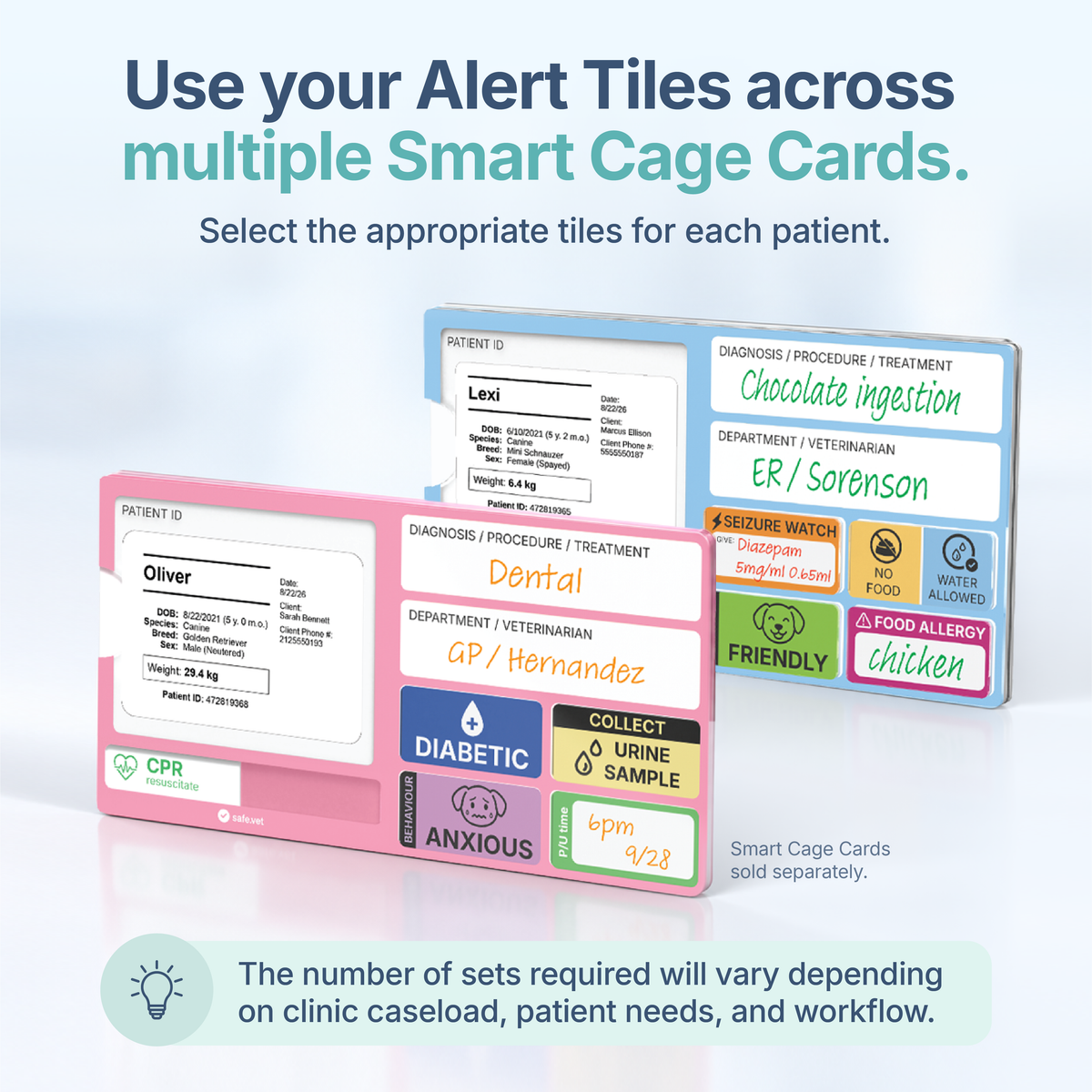 Smart Cage Card Magnetic Alert Tiles