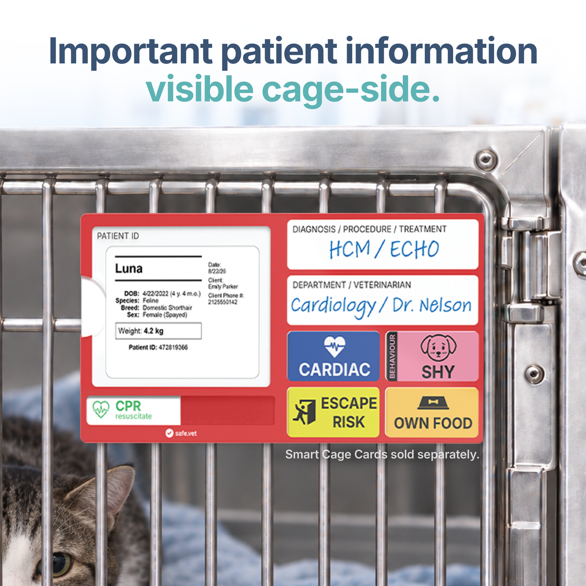 Smart Cage Card Magnetic Alert Tiles