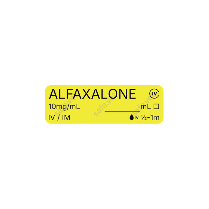 Veterinary Syringe Labels - Alfaxalone