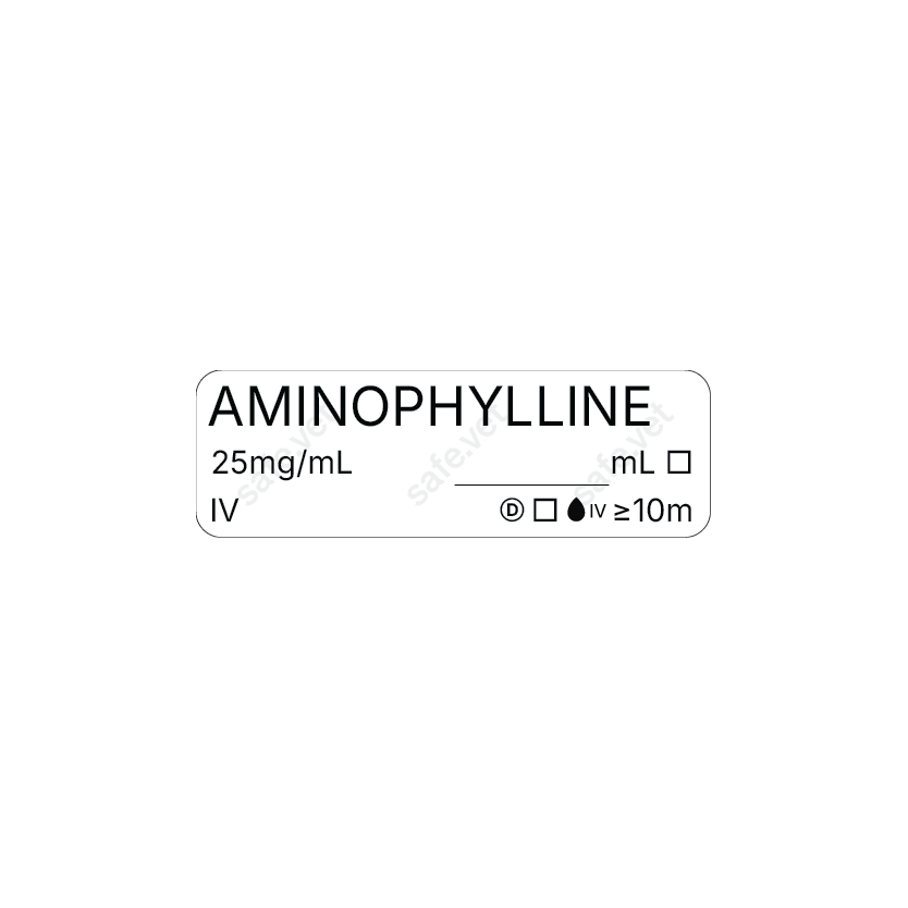 Veterinary Syringe Labels - Aminophylline