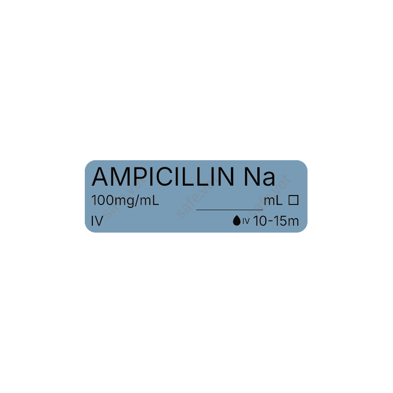 Veterinary Syringe Labels - Ampicillin Na
