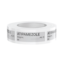 Atipamezole (Antisedan) Veterinary Syringe Labels – Color-Coded Roll of 500 | Medication Safety Labels for Vet Clinic, Hospital, ICU, Surgery & Anesthesia