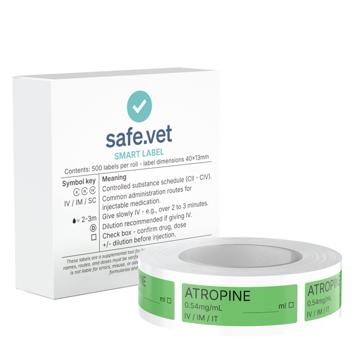 Veterinary Syringe Labels - Atropine