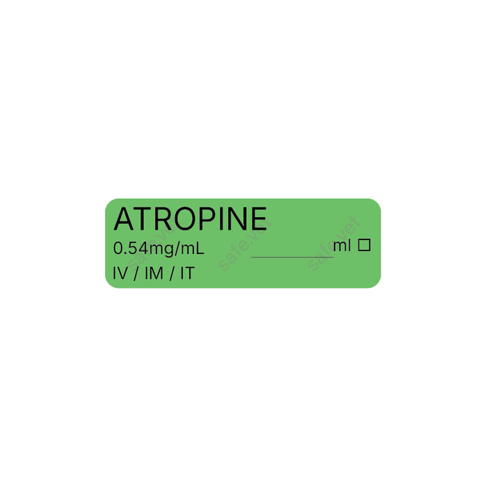 Veterinary Syringe Labels - Atropine