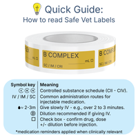 Veterinary Syringe Labels - B Complex