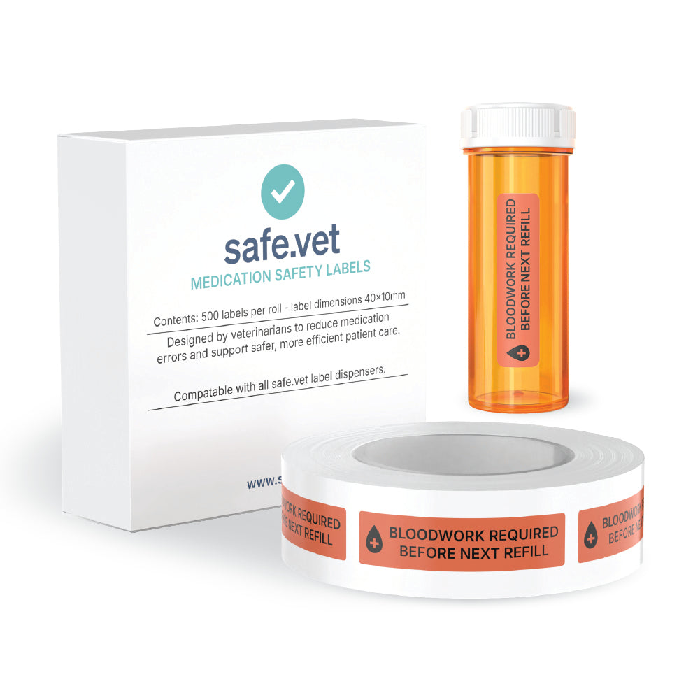 "Bloodwork Required Before Next Refill" Dispensing Labels