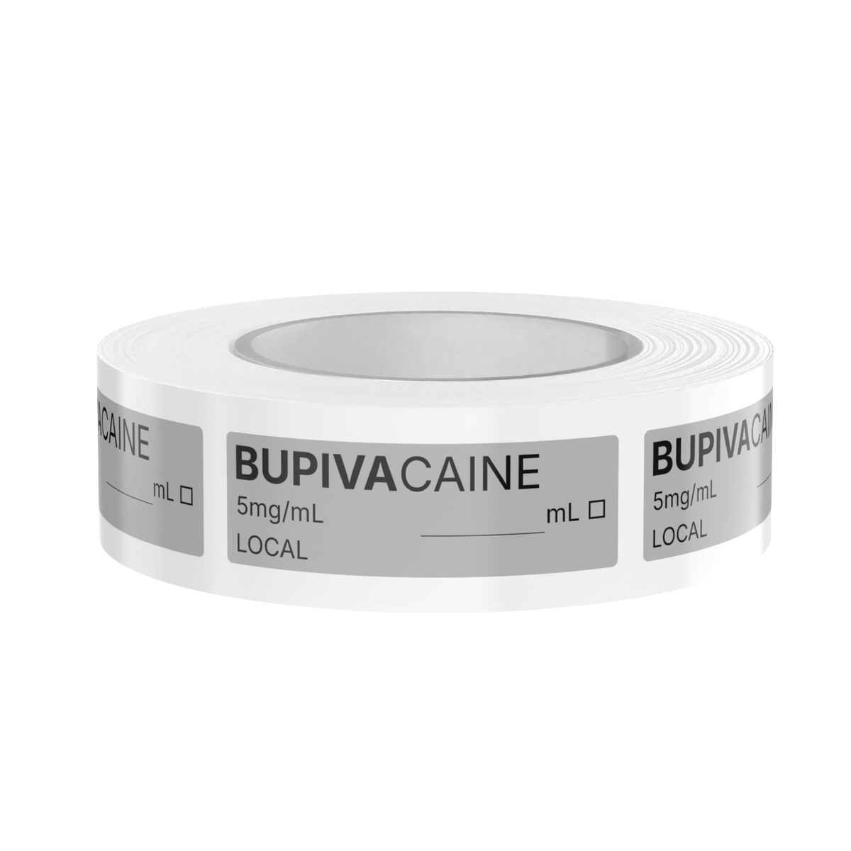 Bupivacaine Veterinary Syringe Labels – Color-Coded Roll of 500 | Medication Safety Labels for Vet Clinic, Hospital, ICU, Surgery & Anesthesia