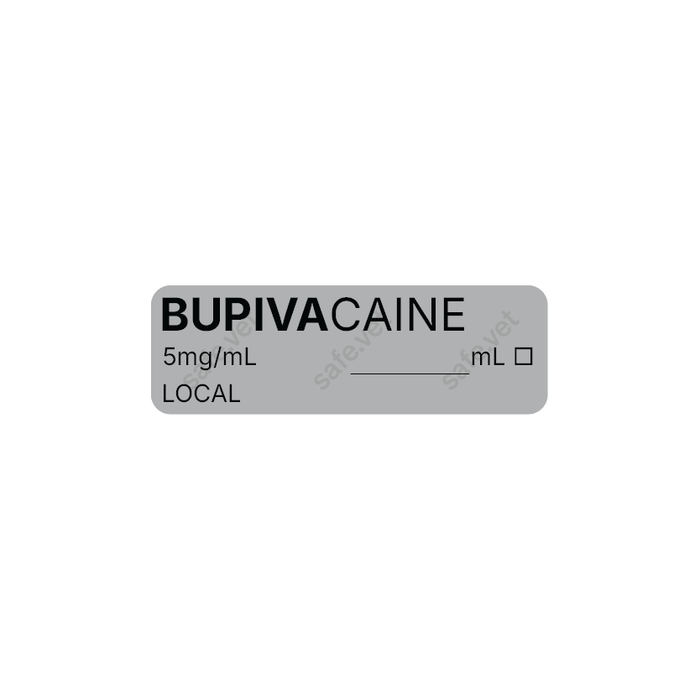 Veterinary Syringe Labels - Bupivacaine