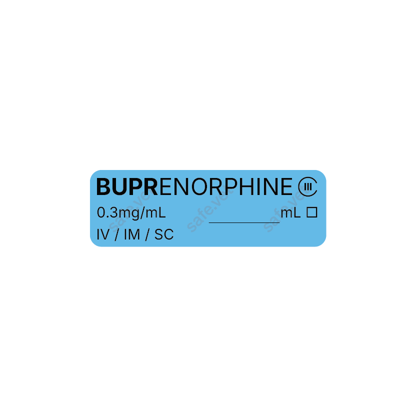 Veterinary Syringe Labels for Buprenorphine