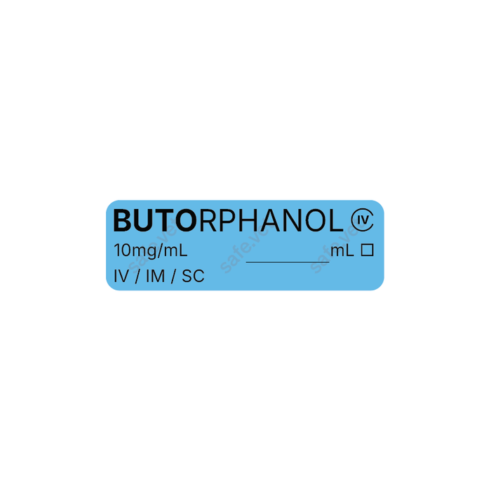 Veterinary Syringe Labels for Butorphanol