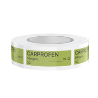 Carprofen (Rimadyl) Veterinary Syringe Labels – Color-Coded Roll of 500 | Medication Safety Labels for Vet Clinic, Hospital, ICU, Surgery & Anesthesia
