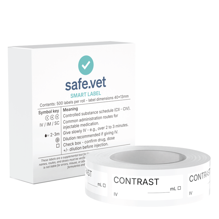 Veterinary Syringe Labels - Contrast