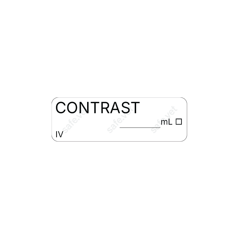 Veterinary Syringe Labels - Contrast