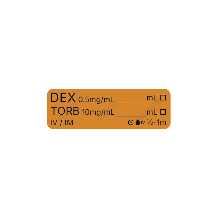 Veterinary Syringe Labels for Dexmedetomidine and Butorphanol