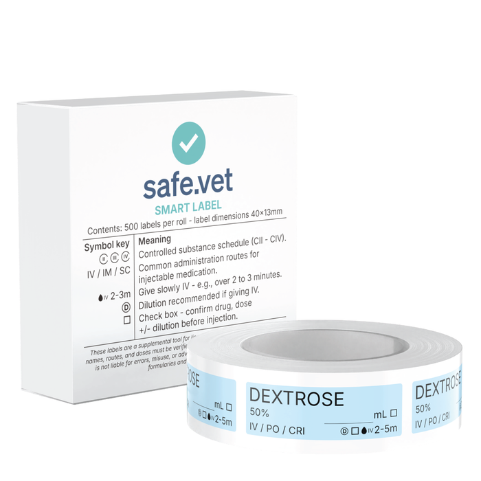Veterinary Syringe Labels - Dextrose