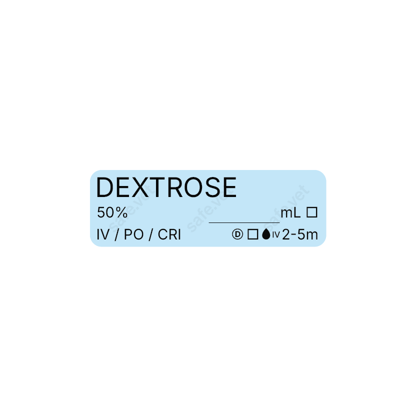 Veterinary Syringe Labels - Dextrose