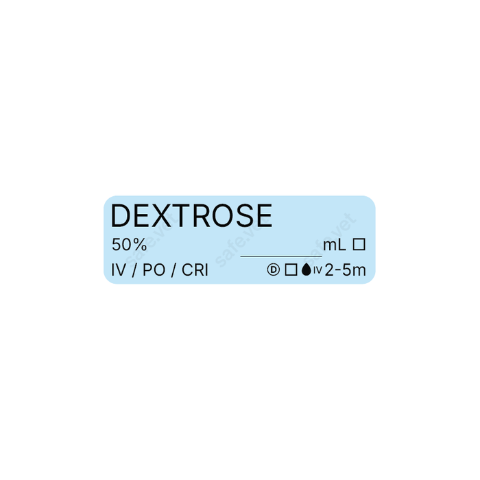 Veterinary Syringe Labels - Dextrose