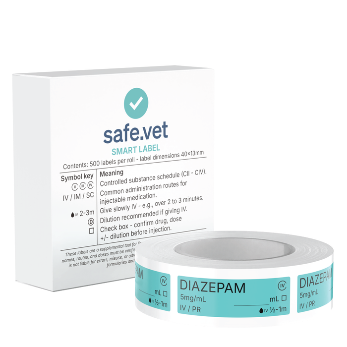 Veterinary Syringe Labels - Diazepam