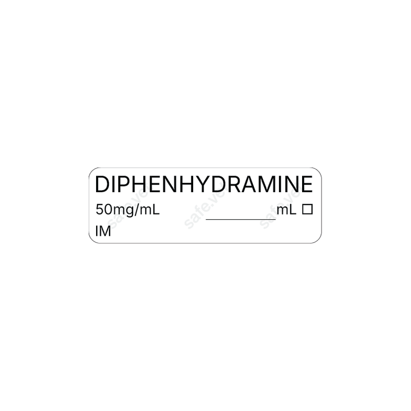 Veterinary Syringe Labels - Diphenhydramine
