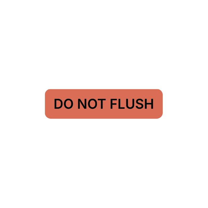 Veterinary IV Line Safety Labels - "Do Not Flush"