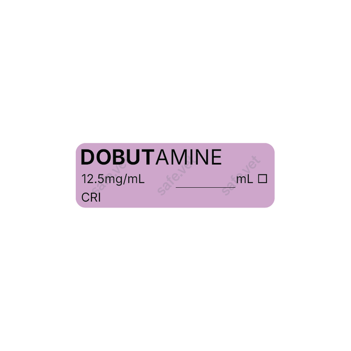 Veterinary Syringe Labels - Dobutamine