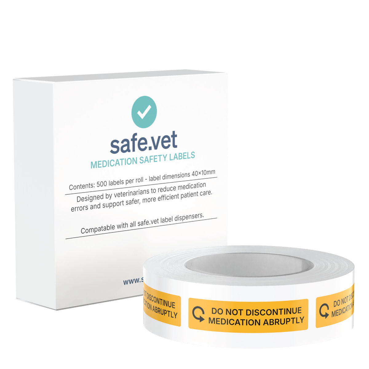"Do Not Discontinue Medication Abruptly" Dispensing Labels