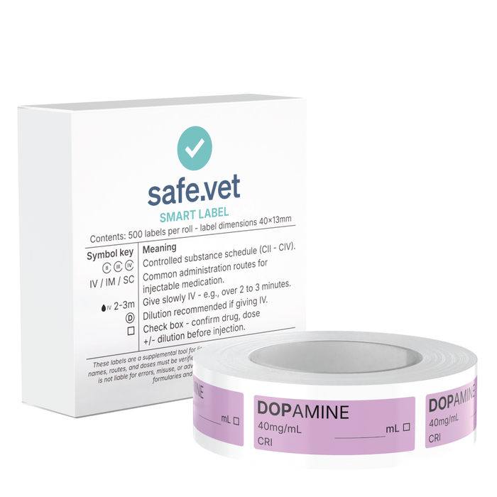 Veterinary Syringe Labels - Dopamine