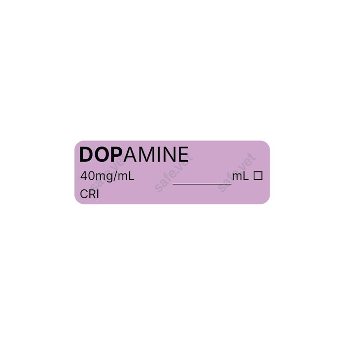 Veterinary Syringe Labels - Dopamine