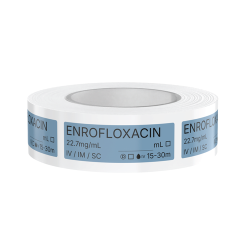 Enrofloxacin (Baytril) Veterinary Syringe Labels