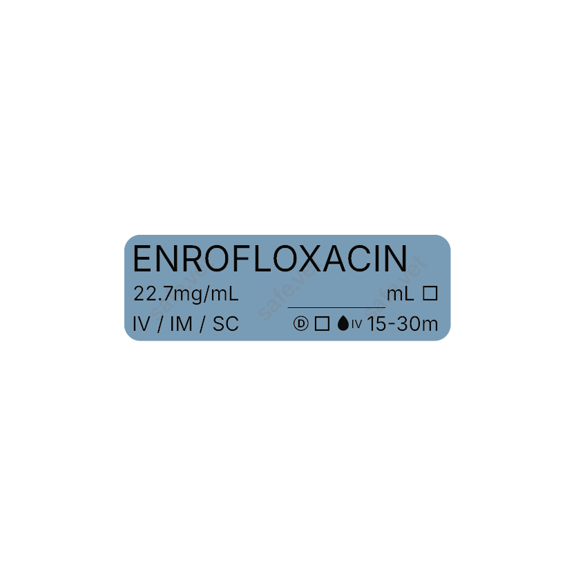 Veterinary Syringe Labels - Enrofloxacin (Baytril)