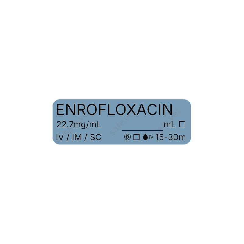 Veterinary Syringe Labels - Enrofloxacin (Baytril)