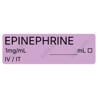 Veterinary Syringe Labels - Epinephrine