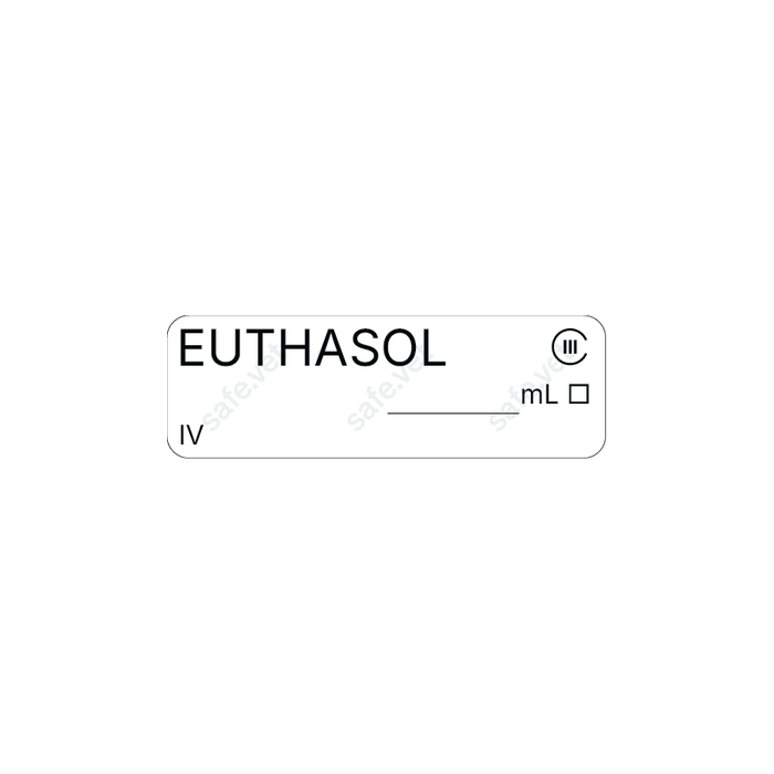 Veterinary Syringe Labels - Euthasol