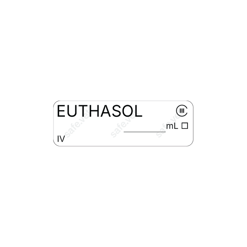 Veterinary Syringe Labels - Euthasol