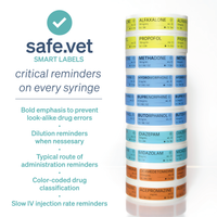 "Evening" Veterinary Dispensing Labels – Pharmacy Instruction Stickers Roll of 500 | Vet Prescription Reminder Labels for Client Medications & Safety (Copy)