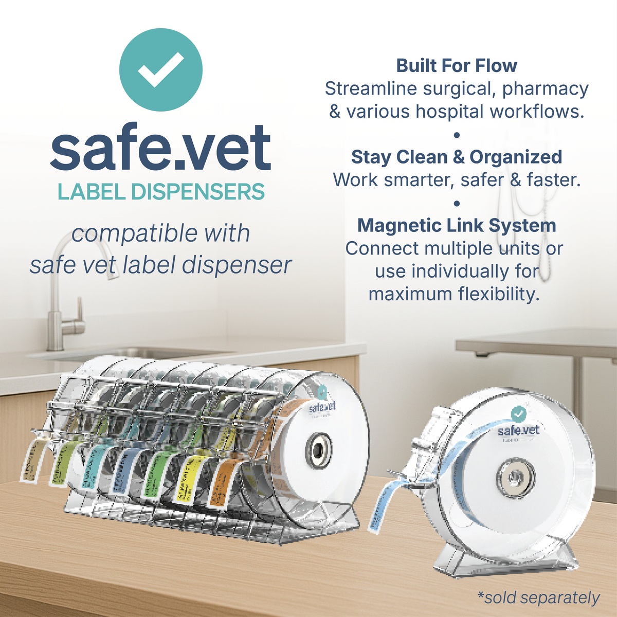 "Evening" Veterinary Dispensing Labels – Pharmacy Instruction Stickers Roll of 500 | Vet Prescription Reminder Labels for Client Medications & Safety (Copy)