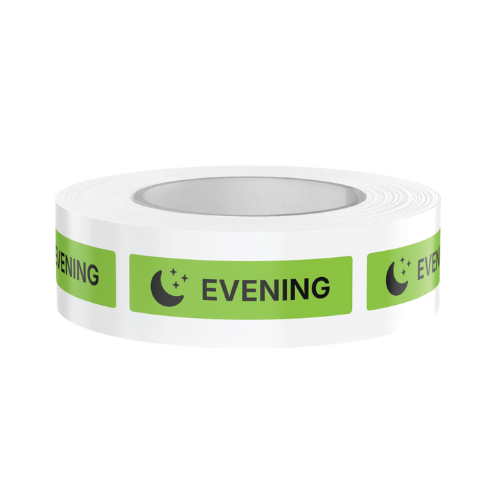 "Evening" Veterinary Dispensing Labels – Pharmacy Instruction Stickers Roll of 500 | Vet Prescription Reminder Labels for Client Medications & Safety (Copy)