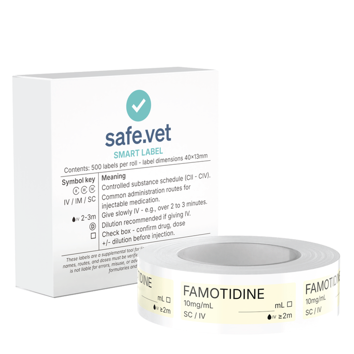 Veterinary Syringe Labels - Famotidine