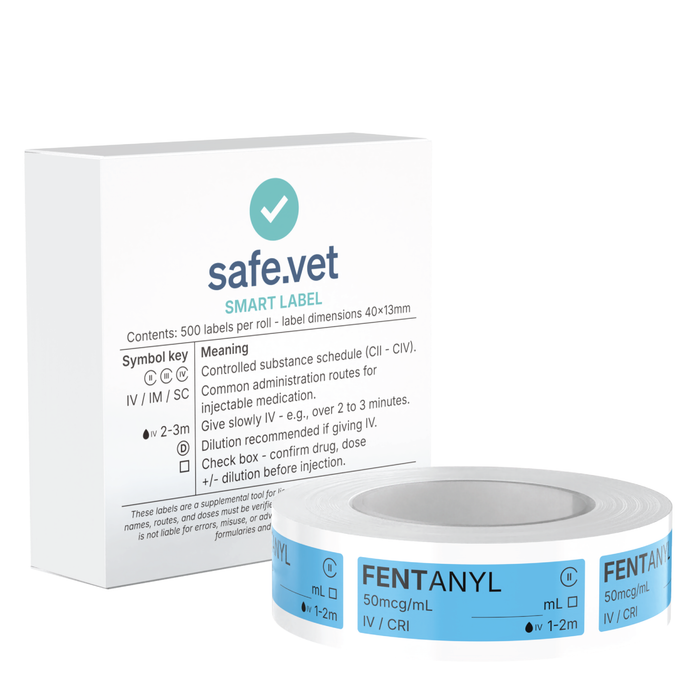Veterinary Syringe Labels for Fentanyl